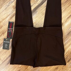 NEW NWT Zac & Rachel Tummy Control Brown Slim Leggings Size Large L